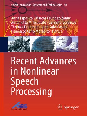 cover image of Recent Advances in Nonlinear Speech Processing